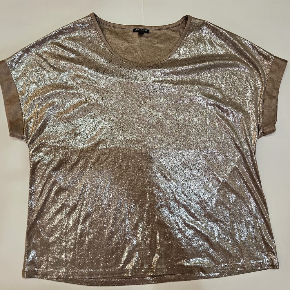 Angel Metallic Silver Short Sleeve Tee